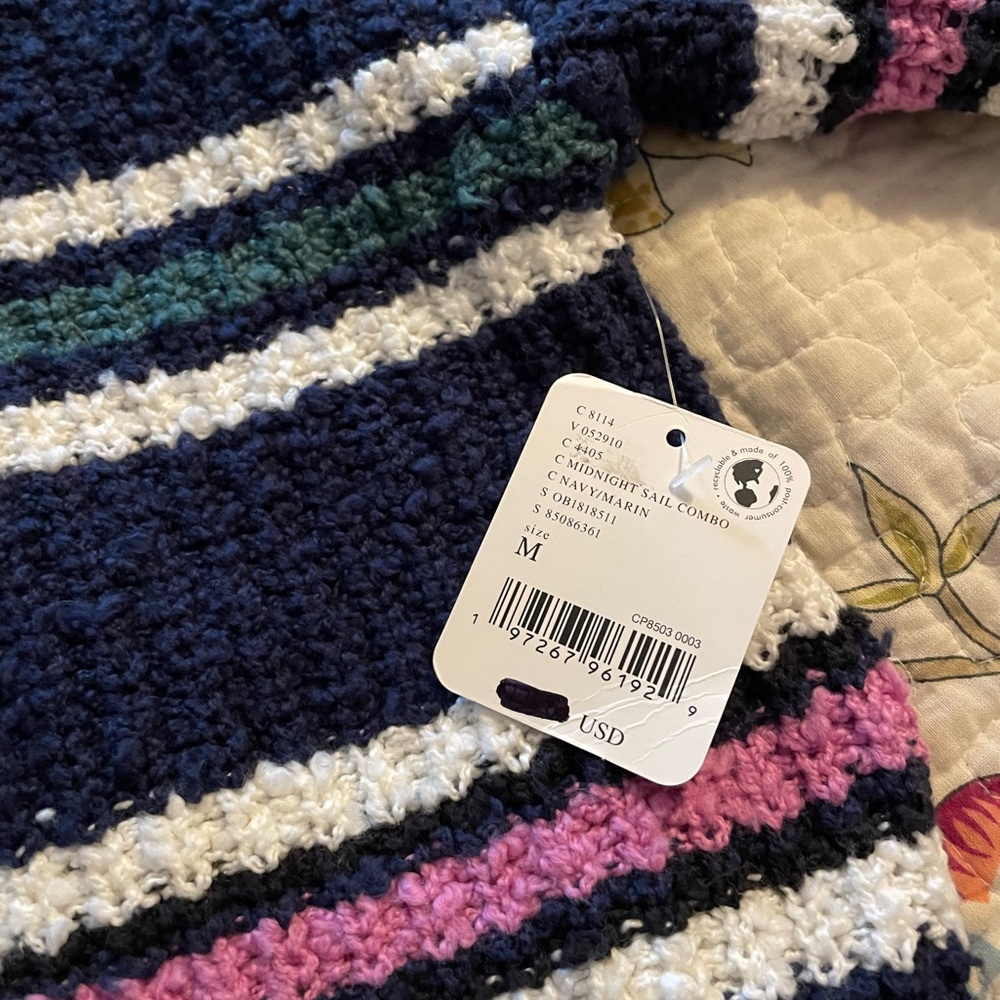 Free People Kennedy Stripe Sweater in midnight sail combo. Size medium.   NWT - Picture 7 of 7